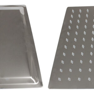 Κώδωνας ντούζ τετράγωνος inox