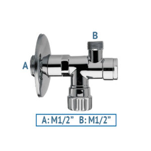 Διακόπτης γωνιακός inox MCM Italy