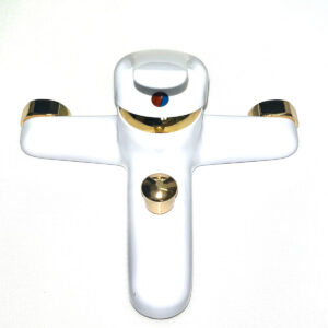 Μπαταρία λουτρού λευκή-χρυσή Ιταλίας